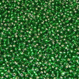 Saatperlen Miyuki Green Silver Lined 3mm