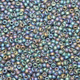 Saatperlen Miyuki Matted Multi Iris 3mm